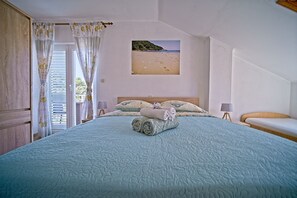 Departamento estándar, 1 habitación, balcón, vista al mar | Wifi gratis y ropa de cama