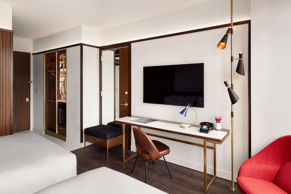 Standard Room, 2 Queen Beds | 1 bedroom, premium bedding, down comforters, in-room safe
