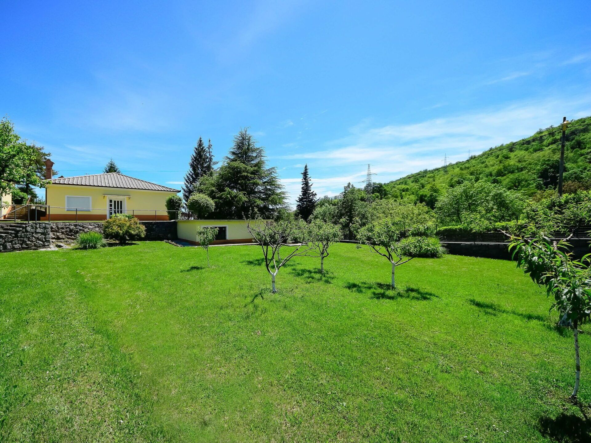 Eigentum, Natürliche Landschaft, Grün, Grundstueck, Gras, Wiese, Grundeigentum, Haus, Himmel, Rasen