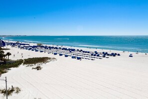 On the beach, sun-loungers, beach towels - One Bedroom Luxury Condo, St. Petes Beach (1947896) (St Pete Beach)