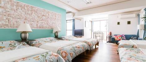 2 bedrooms, blackout drapes, iron/ironing board, WiFi (free)
