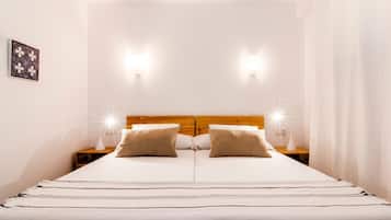2 slaapkamers, een strijkplank/strijkijzer, gratis wifi, beddengoed