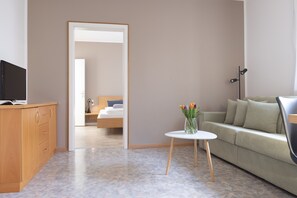 Living area - Lovingly Furnished Apartment with Balcony and Stunning Mountain Views at Residence Margreth (Marling)