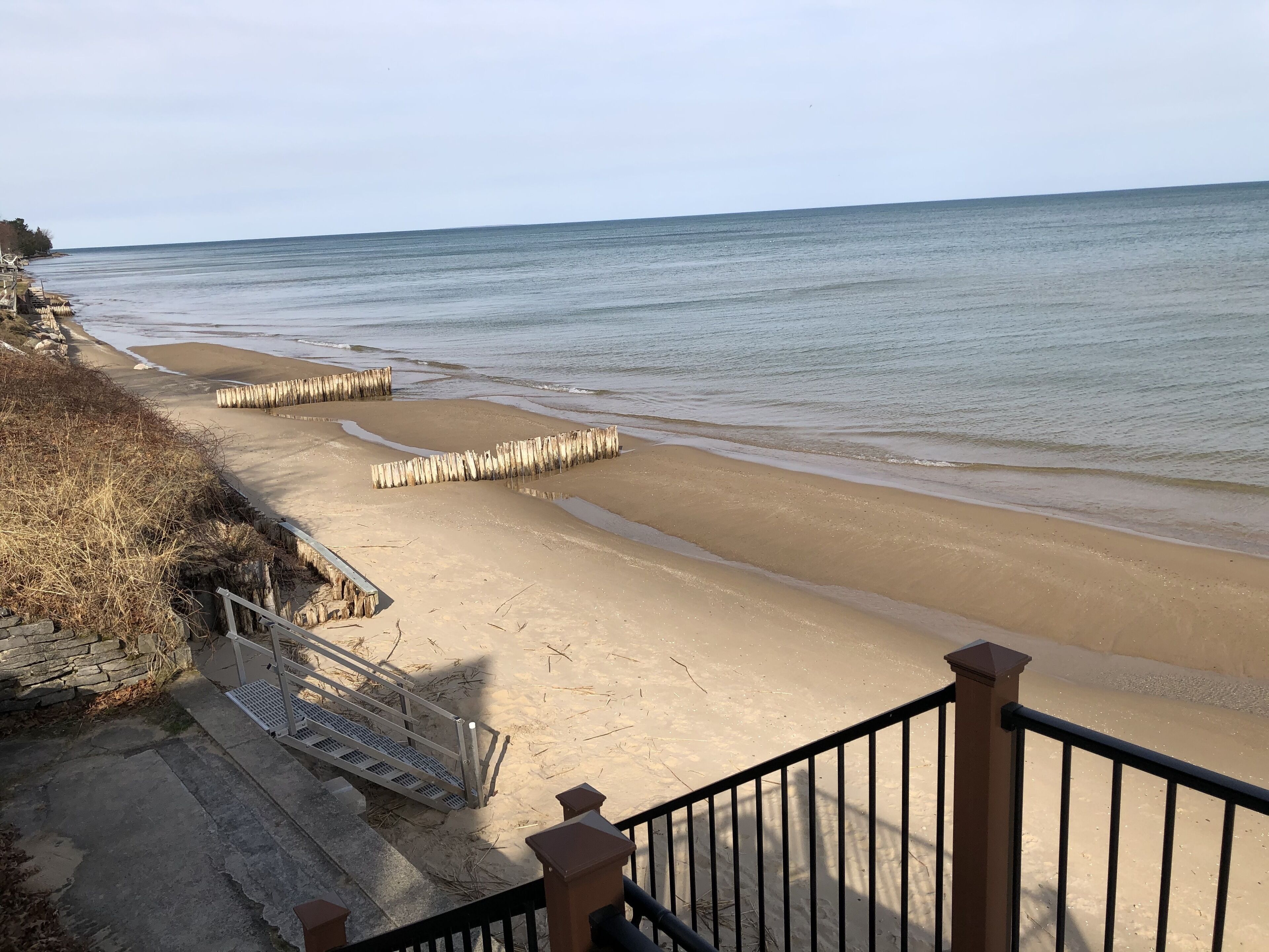 On the beach, sun-loungers, beach towels