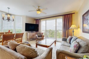 TV, DVD player, stereo