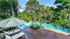 Indoor pool, a heated pool - Family 2 Bedroom Private Pool with Natural View Inclusive Breakfast (Ubud)