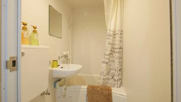 Hair dryer, soap, shampoo