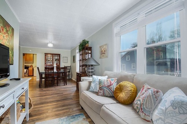 Large bright windows