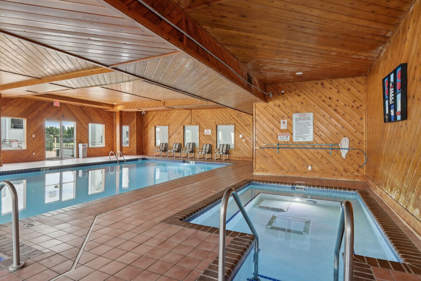 Indoor pool, a heated pool