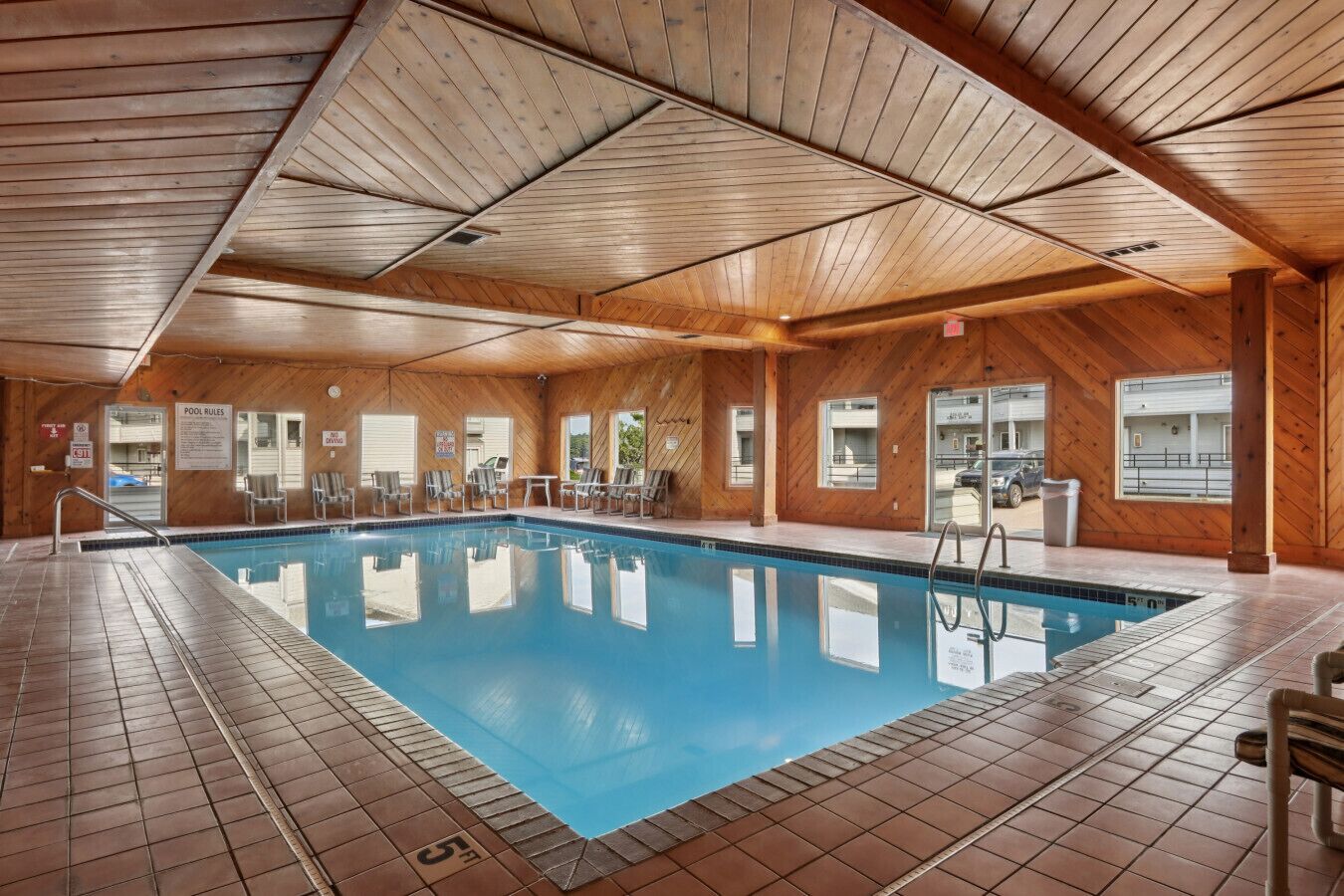 Indoor pool, a heated pool