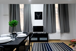 Apartment | Living area | Flat-screen TV - Cosy two bedroom flat, Rózsa street, Gin (Budapest)
