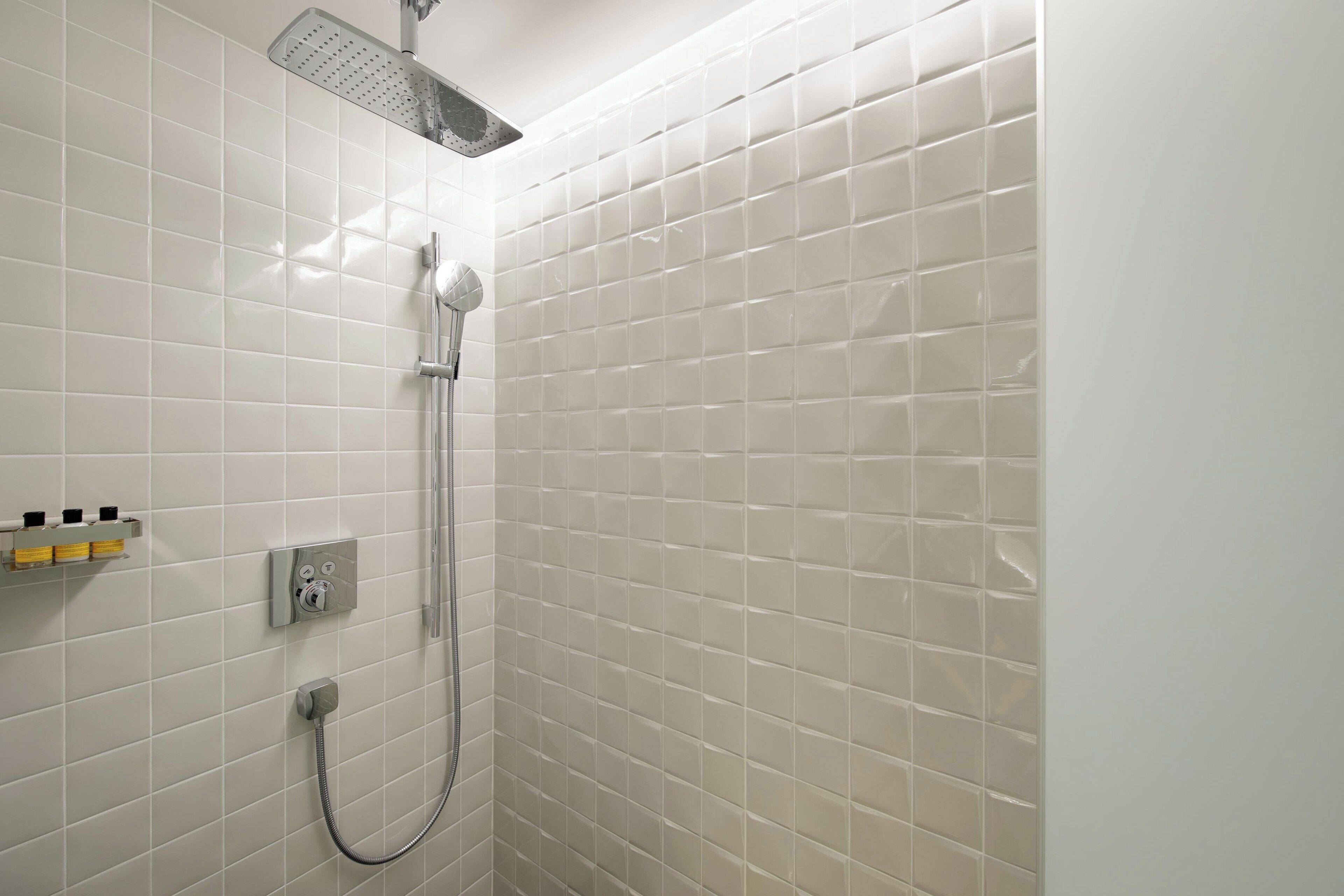 hair dryer, slippers, towels, soap