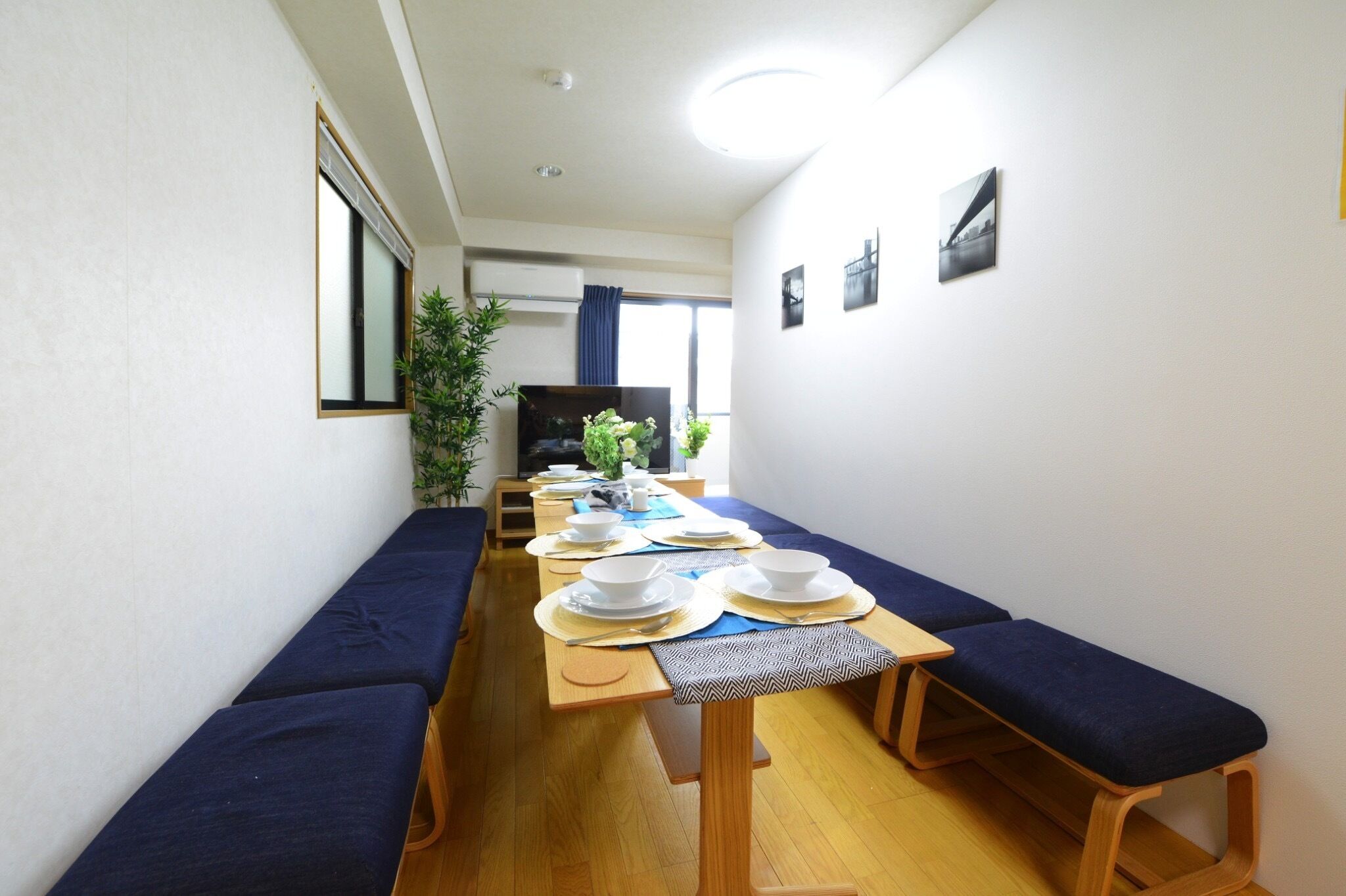 Basic House | Living area | 50-inch LCD TV with digital channels, TV, video-game console