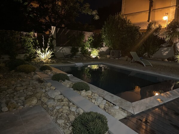 Outdoor pool, a heated pool