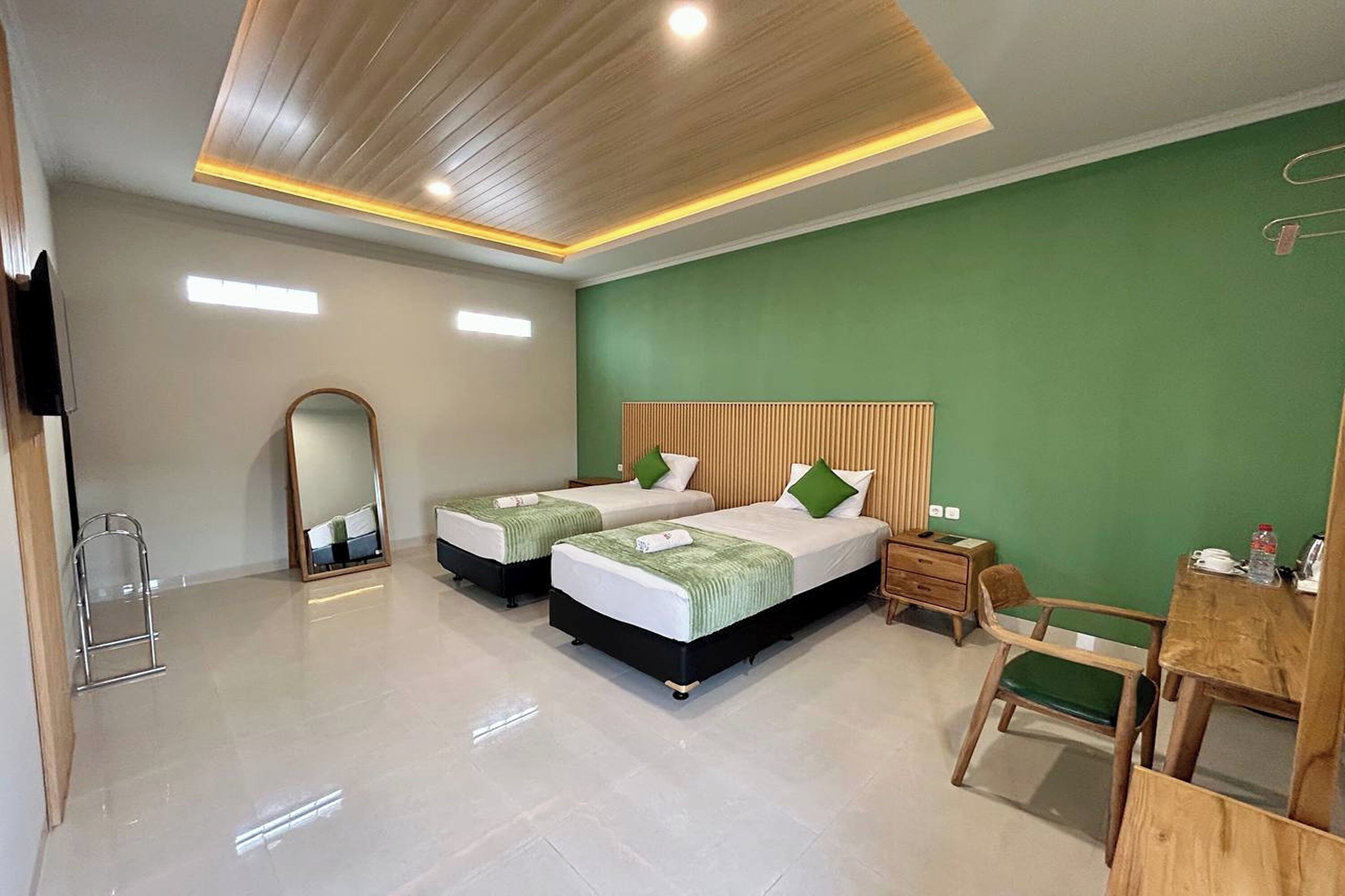 Kamar Twin Deluks | Meja kerja, Wi-Fi gratis, dan seprai linen