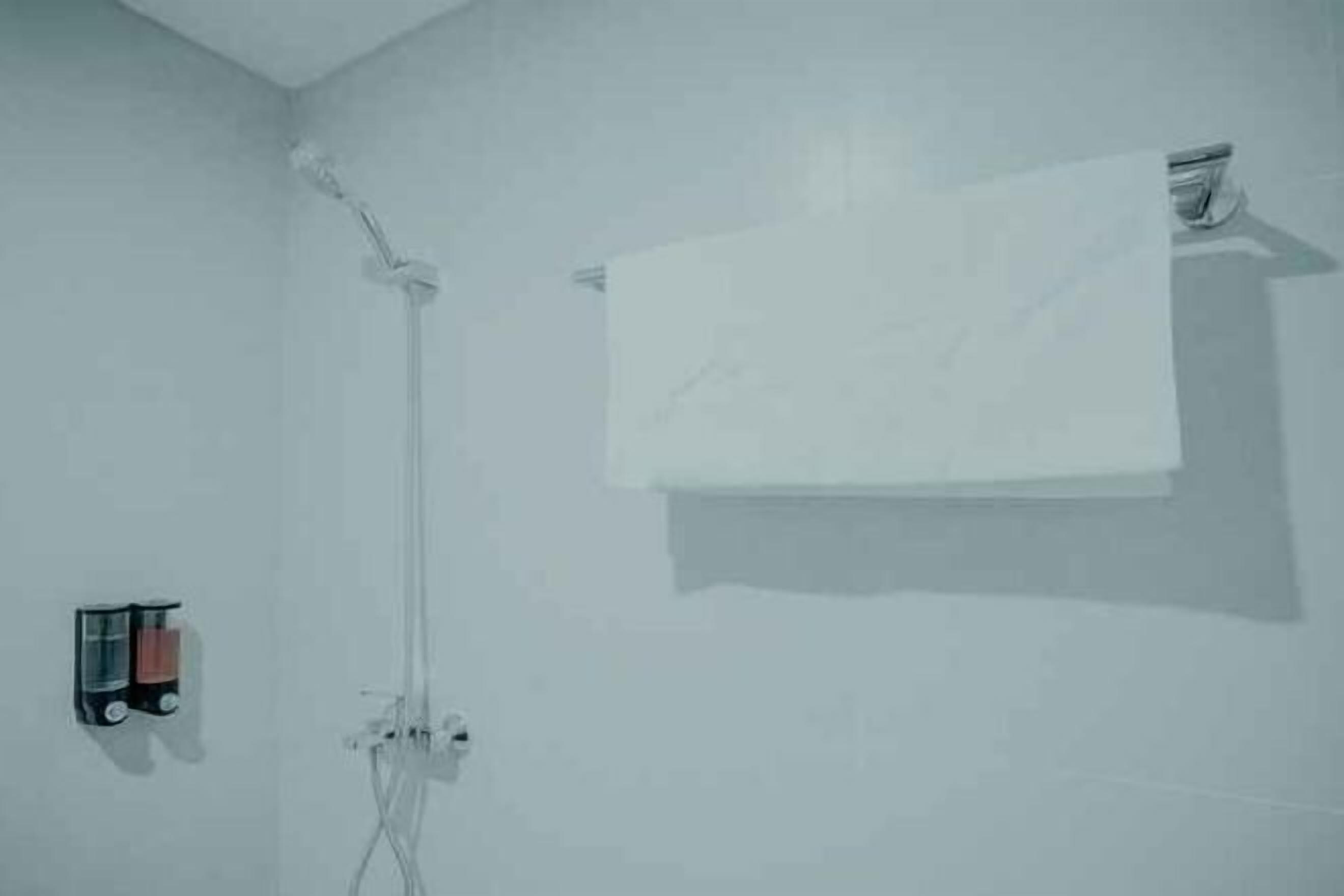 Shower, free toiletries, towels