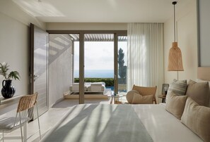 One Bedroom Suite Swim Up Sea View | In-room safe, desk, soundproofing, WiFi (free) - Mare Paphos (Kissonerga)