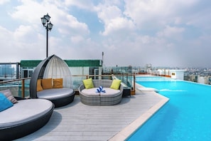 Outdoor pool, a rooftop pool