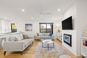 Smart TV, fireplace, Netflix, ping pong