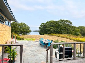 Outdoor dining - Owl Point - Waterfront Maine (Blue Hill)