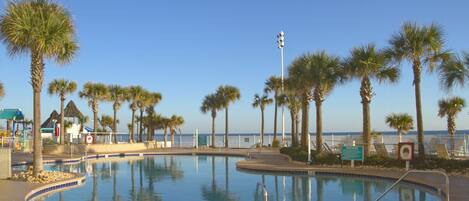 Outdoor pool, a heated pool