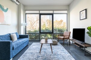 Superior Apartment, 2 Bedrooms, 2 Bathrooms (Self Check-in with Virtual Front Desk) | Living room | 49-inch Smart TV with digital channels, TV