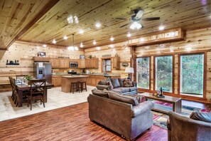 Smart TV, fireplace, video games