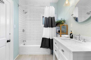 Hair dryer, towels