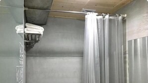 Quadruple Room | Bathroom | Shower, hair dryer, slippers, towels - HELLO HOUSE (Kaohsiung)