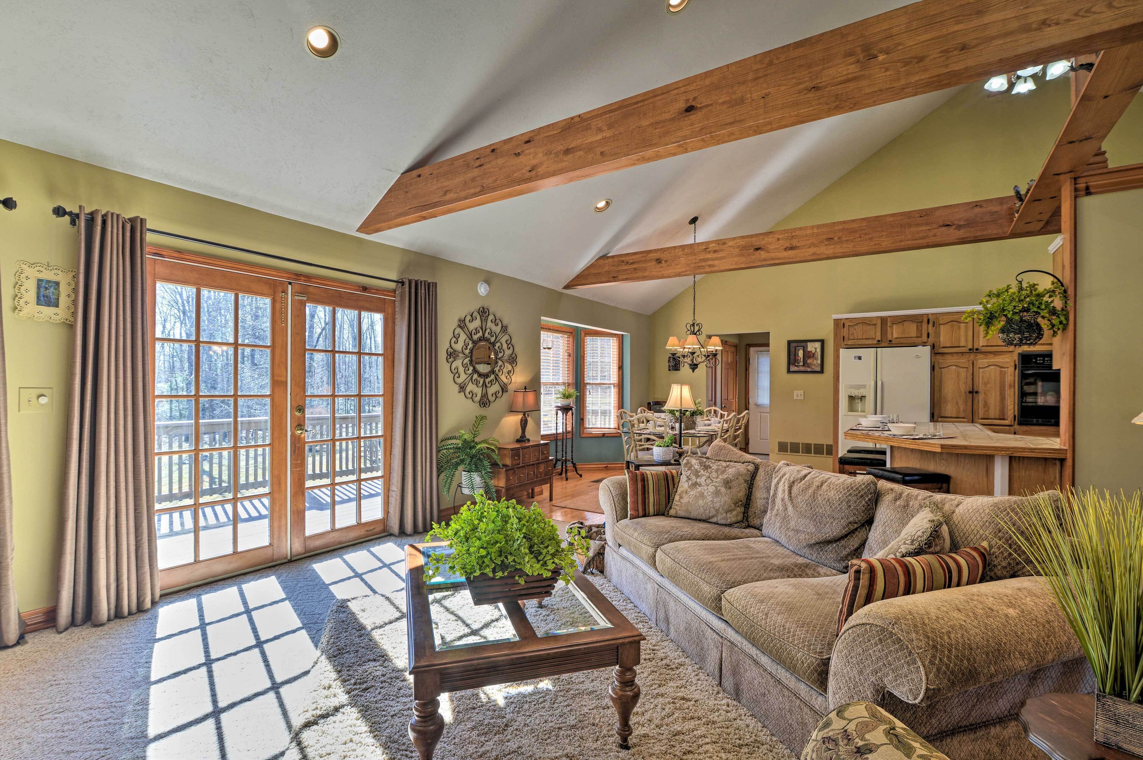 Private Family Home w/ Deck, Porch + Forest Views!