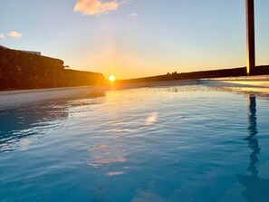Piscine extérieure, piscine chauffée