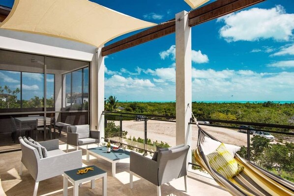 Balcony - Luxury Private Villa w. Pool - Ocean Views (Providenciales)
