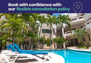 Outdoor pool - Blue Palms PH w/ Private Rooftop, Walk to Beach! (Playa del Carmen)