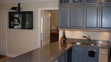 Apartment (#1) | Private kitchen | Fridge, microwave