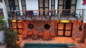 Habitación tradicional, baño compartido, vista al océano | Vista desde la habitación