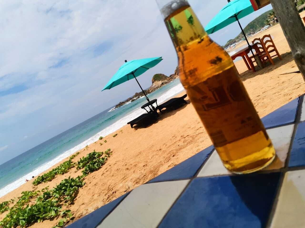 Vista a la playa o el mar