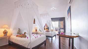 Quarto casal superluxo, suíte, vista para o mar | 1 quarto, individualmente decorados, individualmente mobiliados
