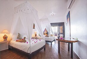 奢华双人房, 独立浴室, 海景 | 特色装修、特色家居 、免费 WiFi、床单