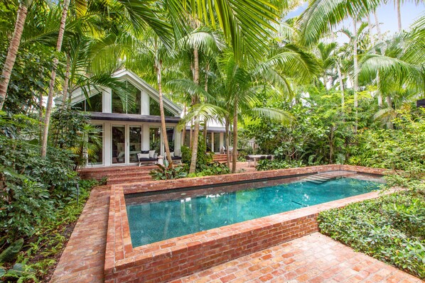 A heated pool - THE FICUS HOUSE ~ Adult Only, Lush 3 BR, 2.5 Ba Gem with Pool and Cottage! (Key West)