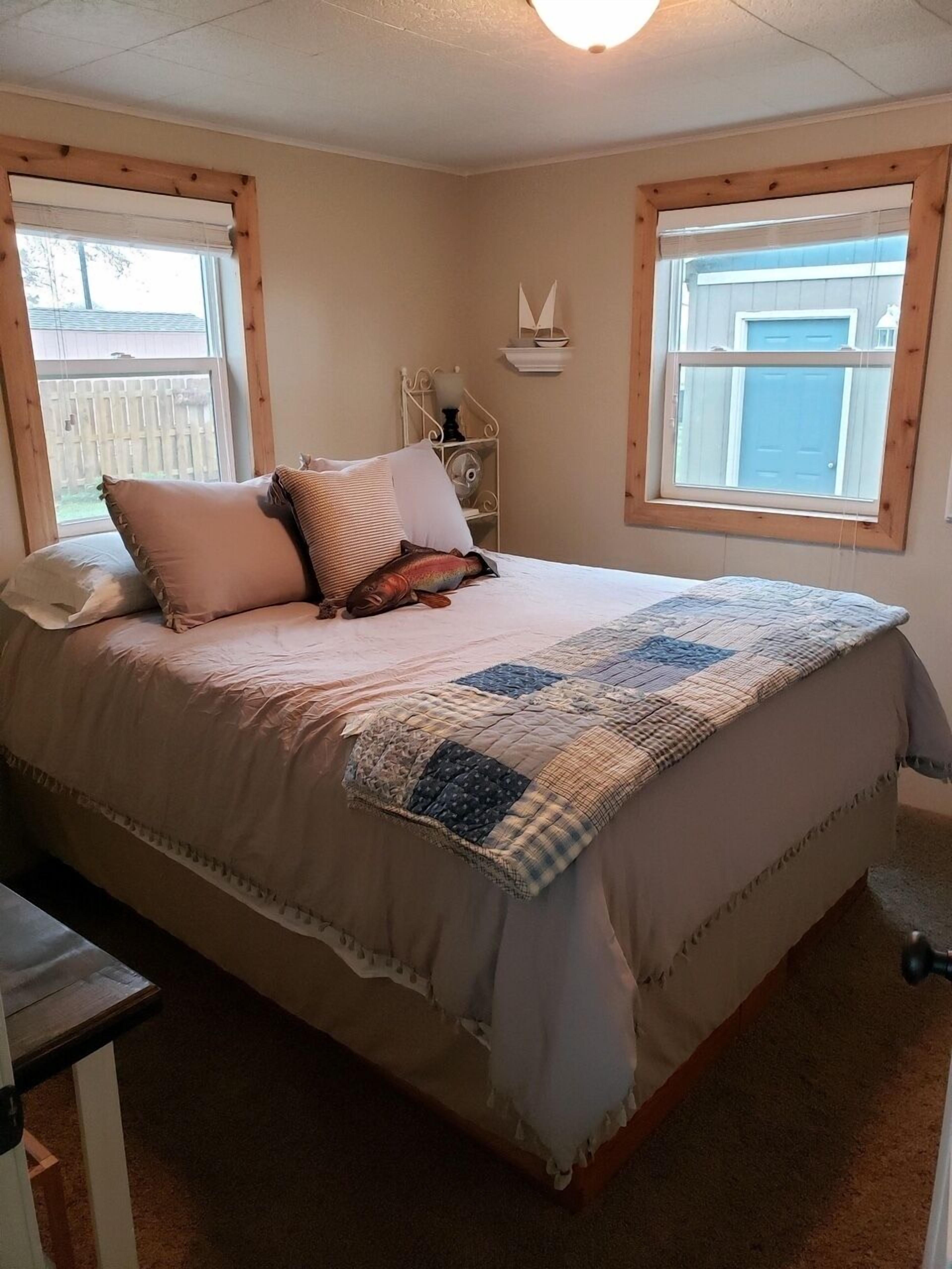 Private lake front property with huge patio!