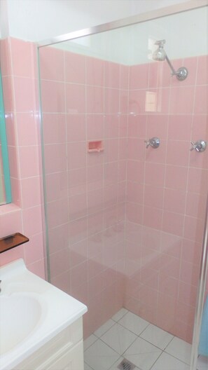 Double Room | Bathroom | Shower, free toiletries, towels, soap - Blue Pacific Motel Swansea (Little Pelican)
