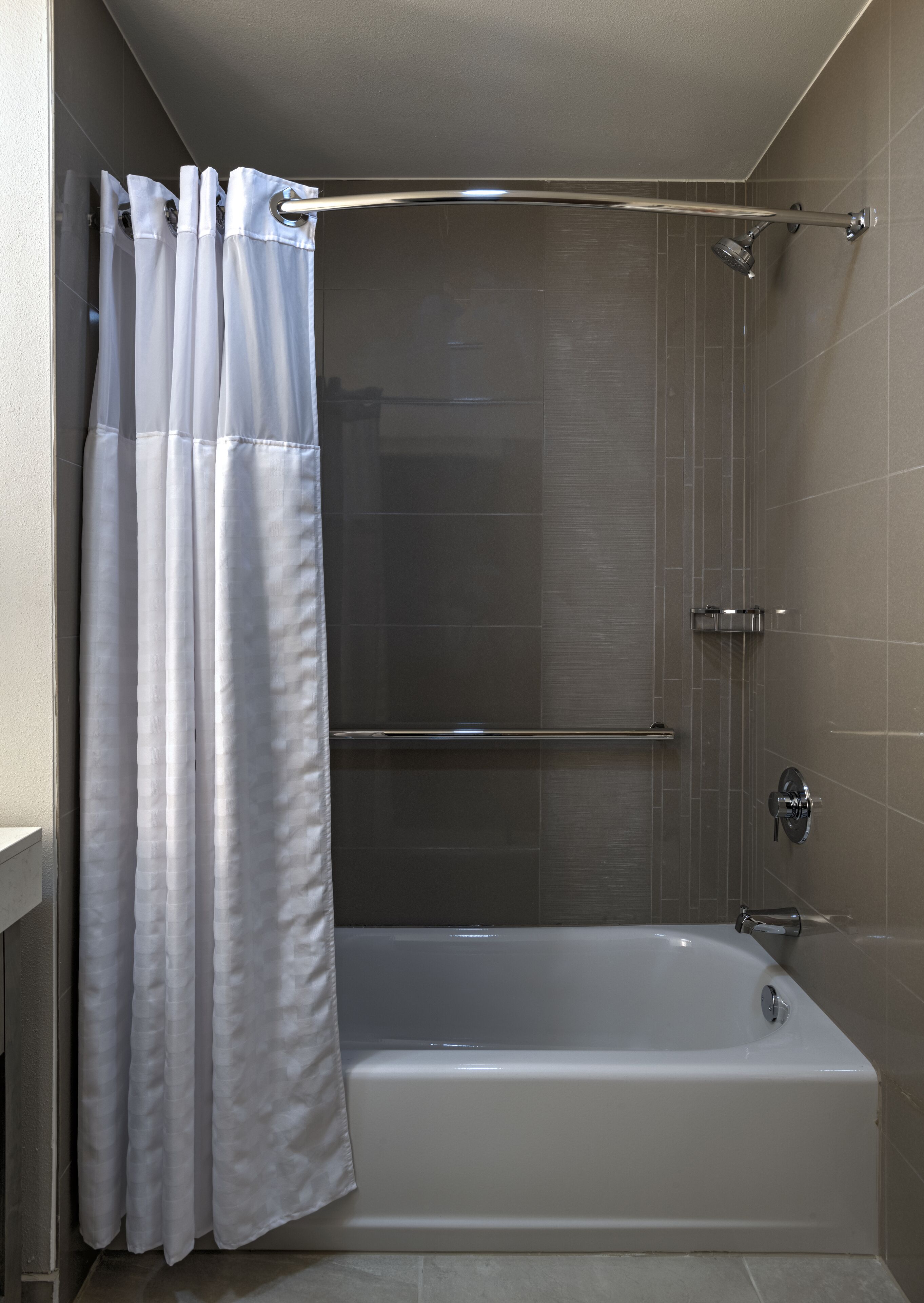 studio suite, 1 king bed with sofa bed, accessible, bathtub | bathroom | hydromassage showerhead, designer toiletries