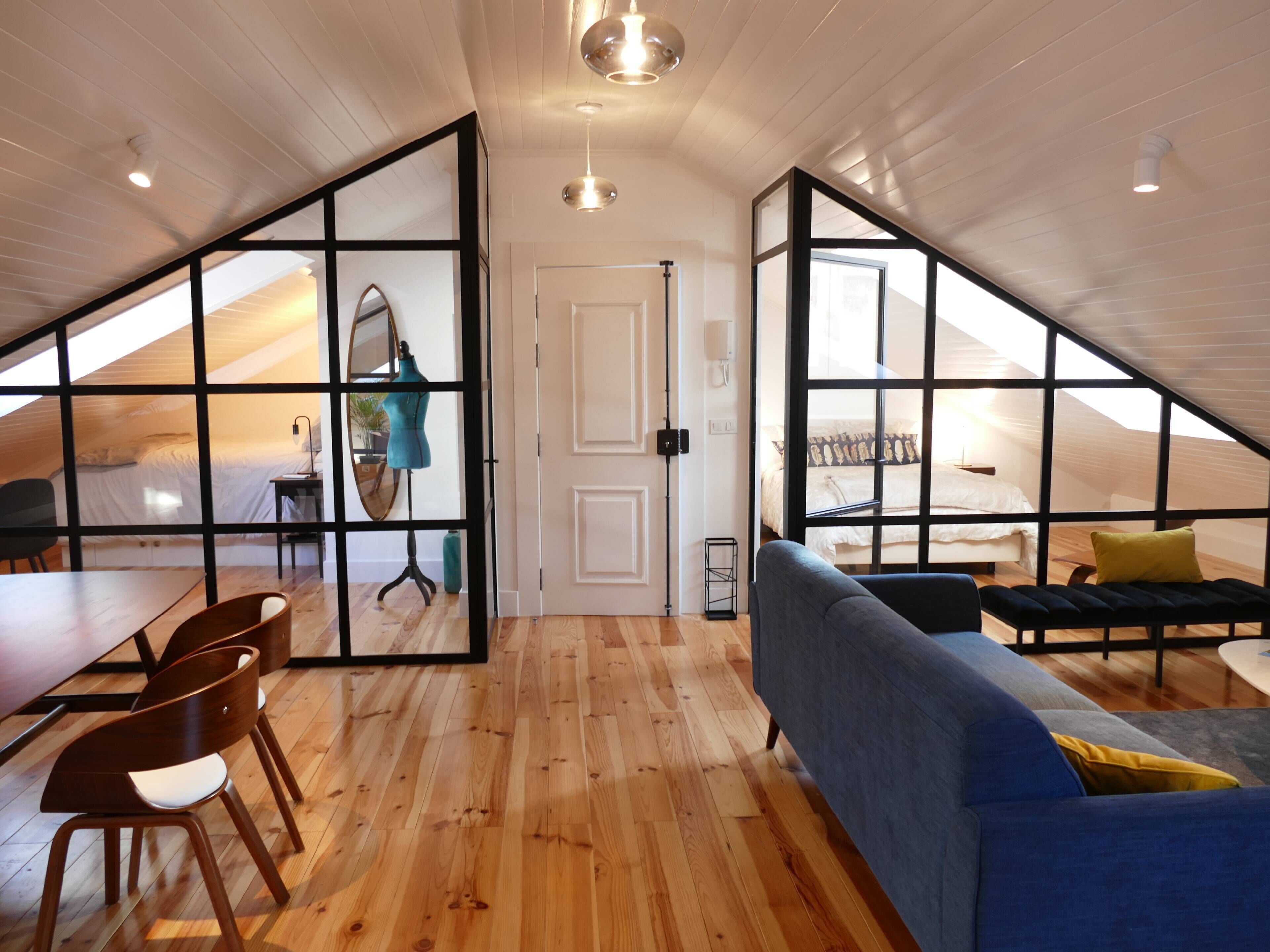 2 habitaciones, tabla de planchar con plancha y acceso a internet 