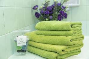 Towels, toilet paper
