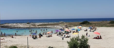 Sur la plage, sable blanc