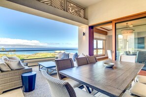 This isn’t a patio—it’s a front-row seat to the horizon’s greatest hits, served with a dash of ocean mist    - The Resort at Kapalua Bay | Ocean View 3 BR | Car Incl. w/ 6+ Nights | MON-6401 by KBM (Lahaina)