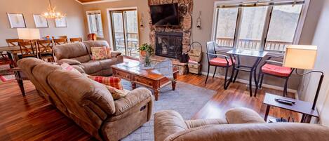 TV connectée, cheminée, jeux vidéo, Netflix