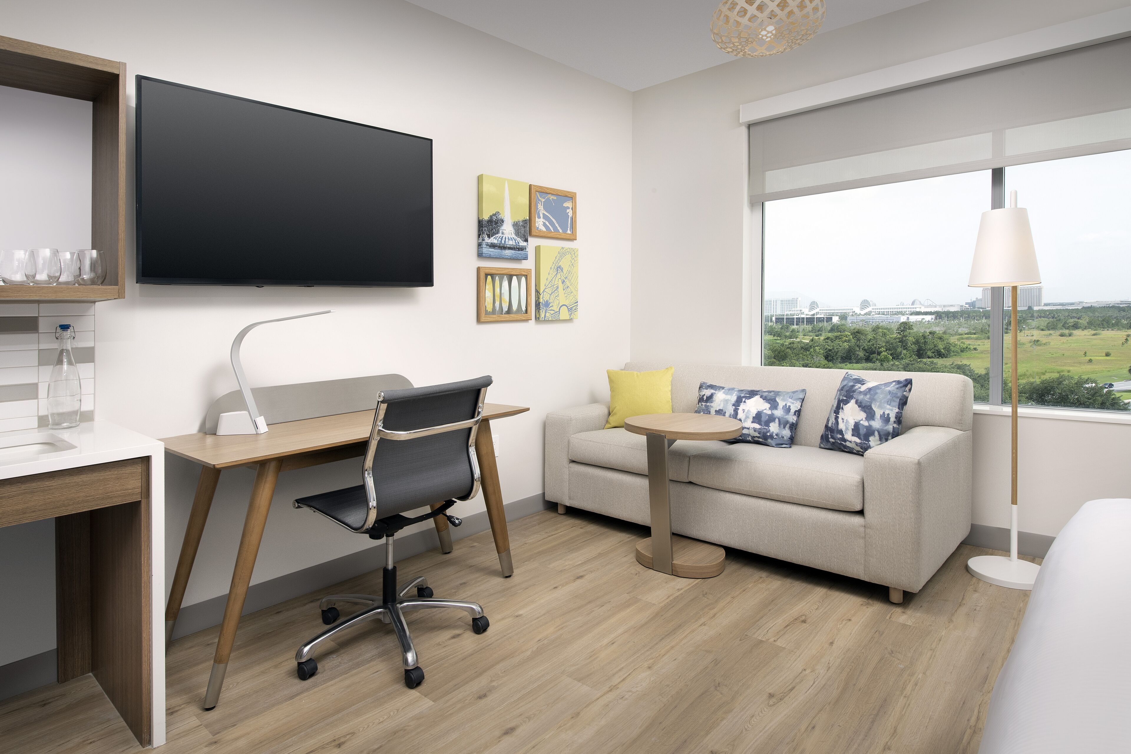 studio, 1 king bed | living area | 55-inch tv with cable channels, netflix, hulu