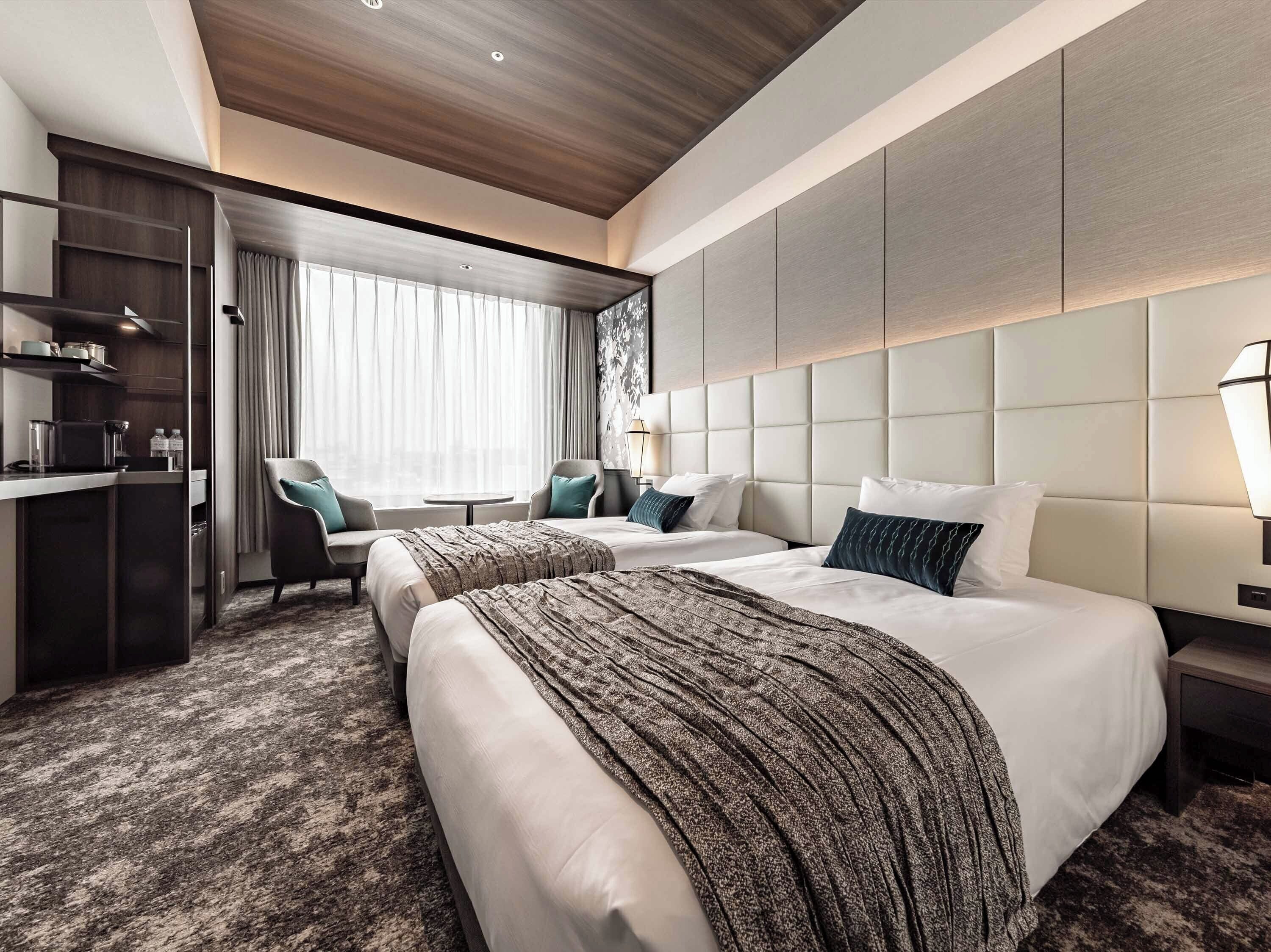 高級雙床房 | 房內夾萬、遮光窗簾/窗簾、熨斗/熨衫板、免費 Wi-Fi