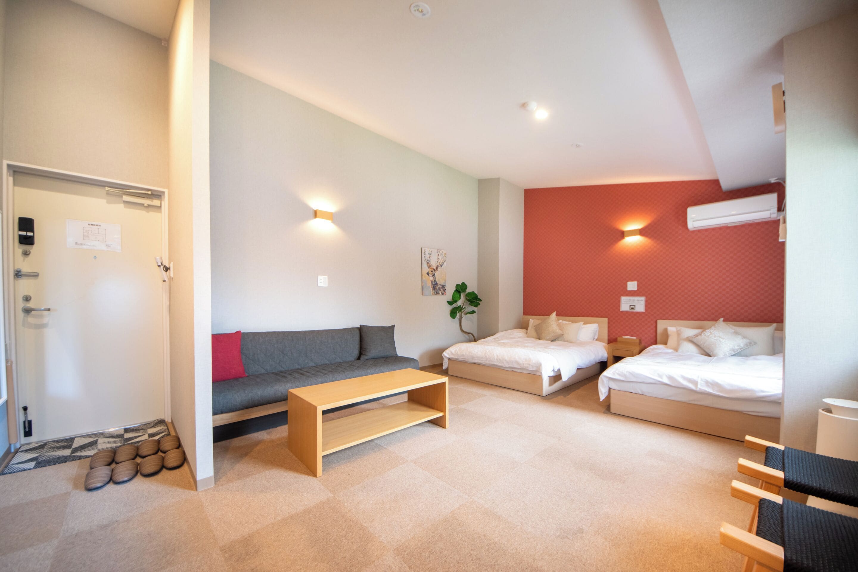 Twin Room 401 with washing machine | 免费 WiFi、床单